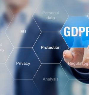 GDPR General Data Protection Regulation for European Union concept, security of personal information and identity on internet